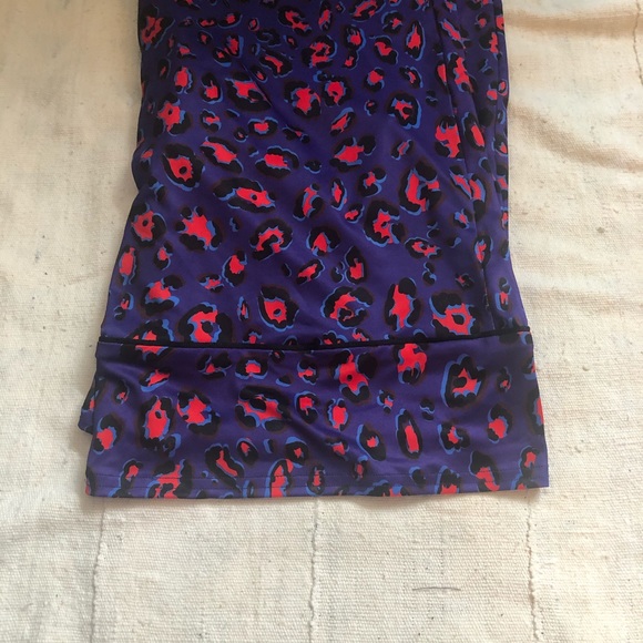 Terez Electric Cheetah Wide Leg Pants Blue Purple - Picture 10 of 16